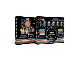 Ak Interactive AKAD102 ARTISTIC DENSE ACRYLIC COLOR SET PRIMAIRE ET SECONDAIRE