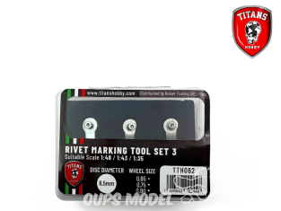 Titans Hobby outillage TTH062 Outils à faire les rivets Set 3 diamètre 8,5mm