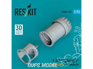 ResKit avion RSU72-0292 Buse d'échappement F-35B LIGHTNING II stationnement/vol kit Tamiya imprimé en 3D 1/72