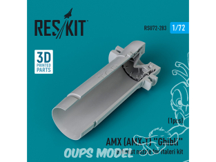 ResKit amelioration RSU72-0283 Buse d'échappement AMX (AMX-T) «&nbsp;Ghibli&nbsp;» pour kit Italeri imprimée en 3D 1/72