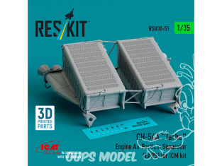 ResKit RSU35-0051 Séparateur de particules d'air pour moteur CH-54A « Tarhe » (EAPS) pour kit ICM 3D 1/35
