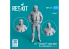 ResKit avion RSF72-0040 Pilote masculin d'A-7 Corsair II en position debout type 1 1p imprimé en 3D 1/72