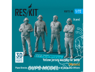 ResKit Figurine RSF72-0018 Maillot jaune Moderne en attente de travail 4 pièces imprimé en 3D 1/72