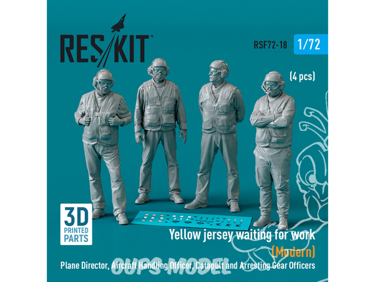 ResKit Figurine RSF72-0018 Maillot jaune Moderne en attente de travail 4 pièces imprimé en 3D 1/72