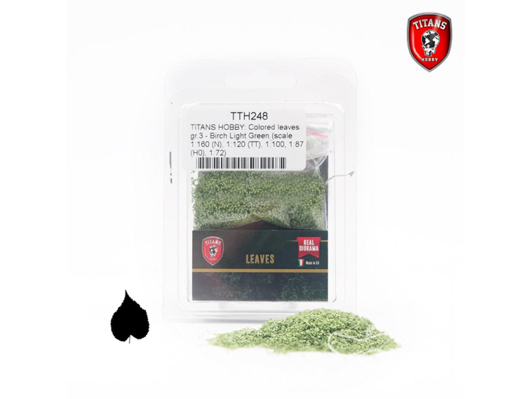 Titans Hobby végéation TTH248 Feuilles colorées 3g - Bouleau vert clair 1/160 - 1/120 - 1/100 - 1/87 - 1/72