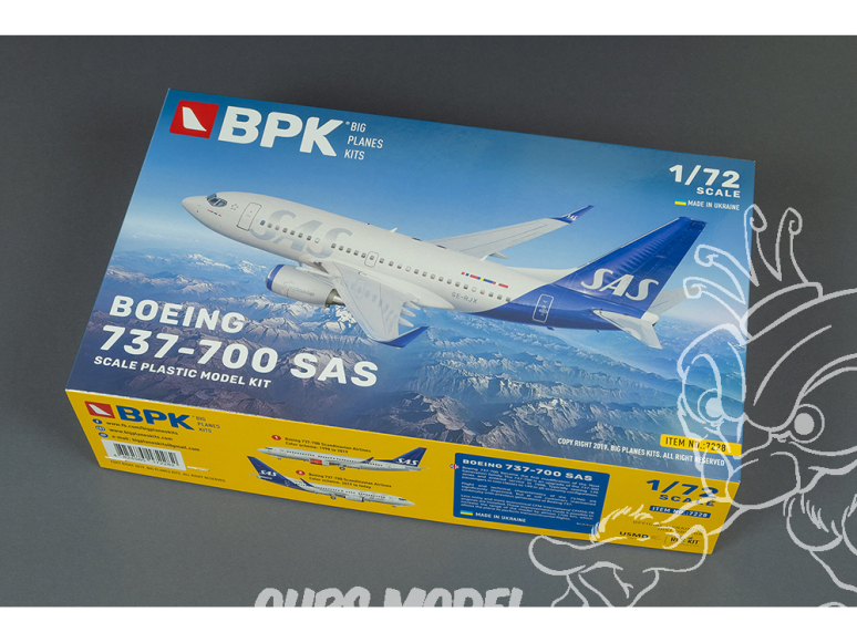 BPK maquette avion 7228 Boeing 737-700 SAS 1/72