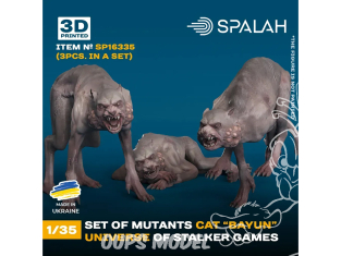 Spalah kit figurine SP16335 ensemble de chat mutant « Bayun » de l'univers du jeu STALKER SPALAH 1/35