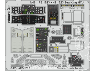 EDUARD photodecoupe hélicoptère FE1523 Zoom amélioration Sea King HC.4 Airfix 1/48