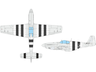 Eduard Express Mask EX1119 P-51B/C Bandes Débarquement Eduard 1/48