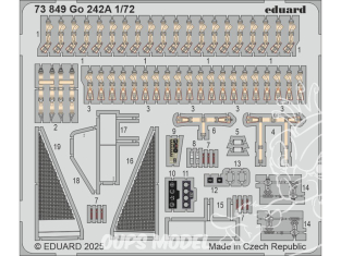 Eduard photodecoupe avion 73849 Amélioration Gotha Go 242A Ibg 1/72