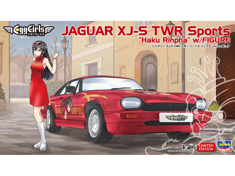 Hasegawa maquette voiture 52422 Jaguar XJ-S TWR Sports «&nbsp;Haku Linhwa&nbsp;» avec figurine 1/24