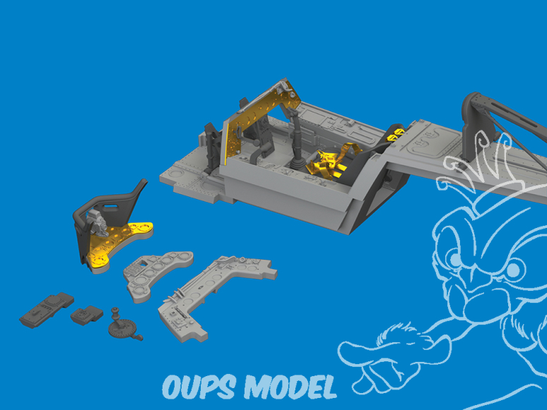 Eduard kit d'amelioration avion brassin Print 6481101 Cockpit Focke Wulf Fw 190A-6 Eduard 1/48