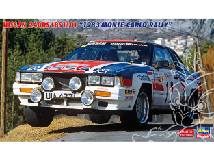 HASEGAWA maquette voiture 20727 Nissan 240RS (BS110) « Rallye de Monte-Carlo 1983 » 1/24