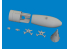 Eduard kit d'amelioration avion brassin Print 6481080 P-40 Bombe 500lb GP Britannique Eduard 1/48