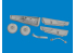 Eduard kit d'amelioration avion brassin Print 6481100 Baie de roue de queue P-40E Eduard 1/48