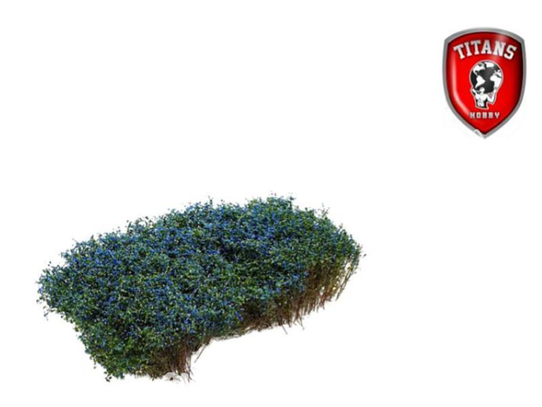 Titans Hobby végéation TTH211 Arbustes 15x15 Longueur 15mm Fleurs bleu