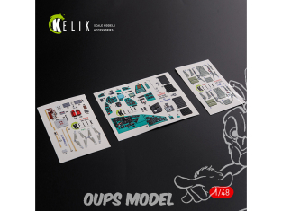 Kelik Decals 3D K48092 Autocollants 3D intérieurs Mi-24D (Hind-D) pour kit Trumpeter 1/48