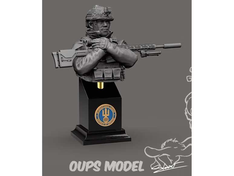 Blacksnake Model Buste figurine UKR1/10-04 Buste soldat AZOV SF-04 1/10