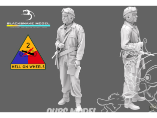 Blacksnake Model figurine CREW-03 Tankiste USA WWII 3 1/35