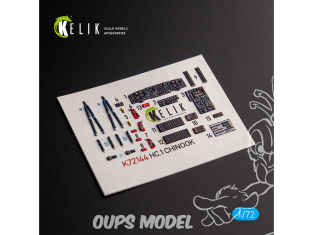 Kelik Decals 3D K72144 HC.1 «&nbsp;Chinook&nbsp;» décalcomanies 3D intérieures pour kit Airfix 1/72