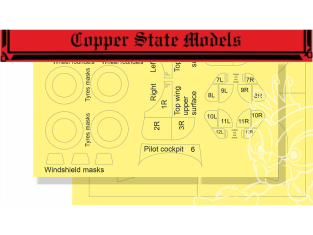 Copper State Models A32-021 Masques de peinture pour Nieuport 11 1/32