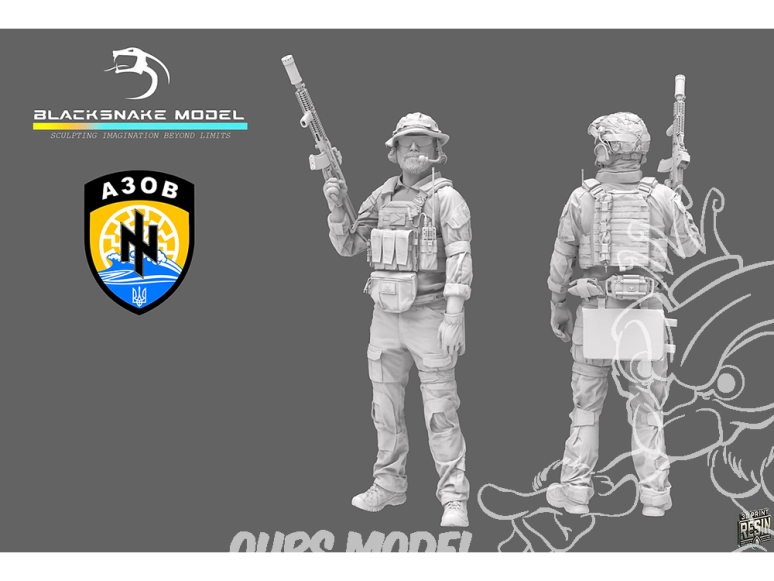 Blacksnake Model figurine UKR1/09-02 Soldat AZOV SF-02 1/9
