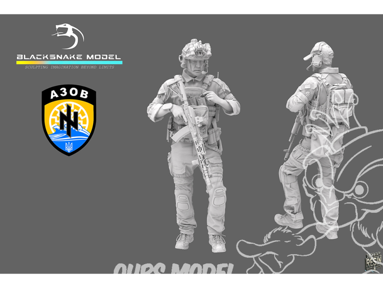 Blacksnake Model figurine UKR1/09-03 Soldat AZOV SF-03 1/9