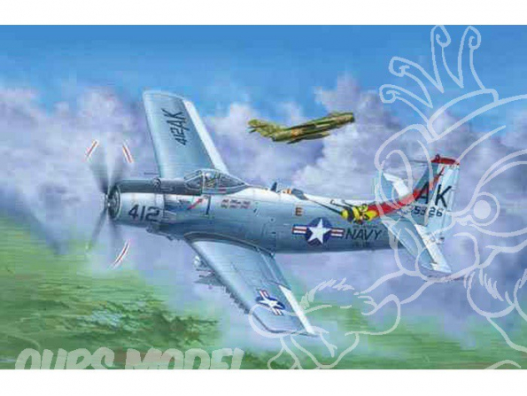 TRUMPETER maquette avion 02253 DOUGLAS A-1H AD-6 SKYRAIDER 1966 1/32