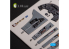 Kelik Decals 3D K72153 Hawker Sea Fury FB.11 Décalcomanies 3D intérieures pour kit Trumpeter 1/72
