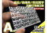 Alexen Models AJ0045 Pochoir lettres pour Gundam/Cage/modèle militaire, numéro d'équipement lourd standard, version A