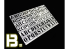 Alexen Models AJ0046 Pochoir lettres pour Gundam/Cage/modèle militaire, numéro d'équipement lourd standard, version B