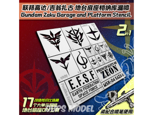 Alexen Models AJ0078 logo de la plateforme fédérale Zeon EFSF Zagugnaku à grande échelle