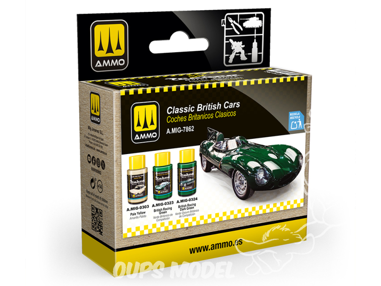 MIG peinture Cobra Motor 7862 Set peinture Voitures classiques Britanniques 3 x 30ml
