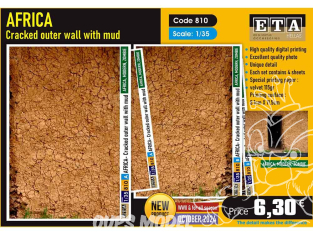 ETA diorama 810 AFRIQUE Mur extérieur fissuré par la boue 1/35