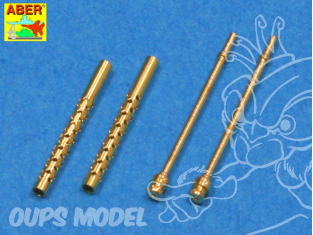 Aber A48012 set de deux futs de mitrailleuse de 7,7mm japonais type 97 1/48
