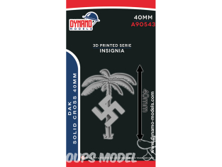 Dynamo models Insigne A90543-40 DAK Afrika Korps Solid Cross 40mm