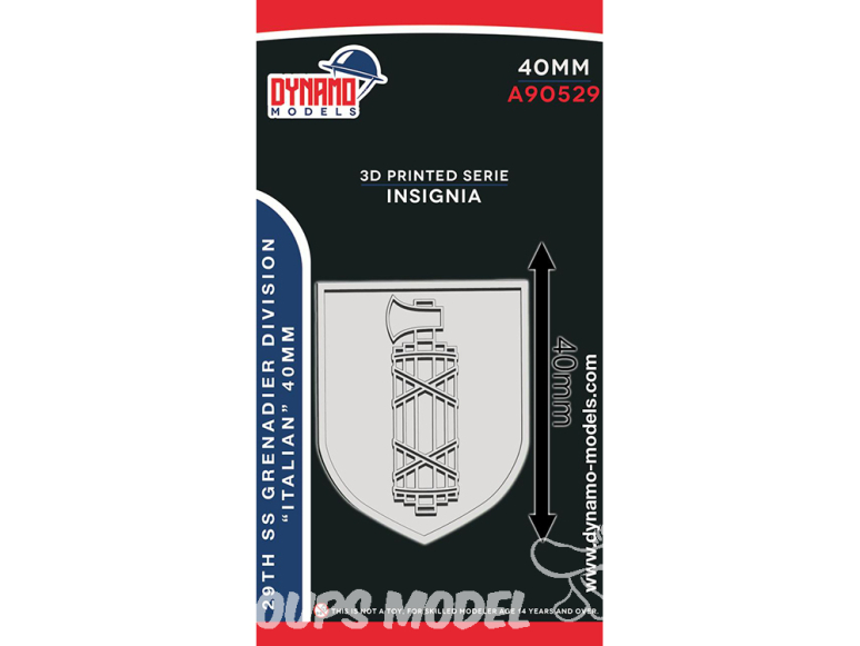 Dynamo models Insigne A90529-40 29th SS Grenadier Division "Italian" 40mm