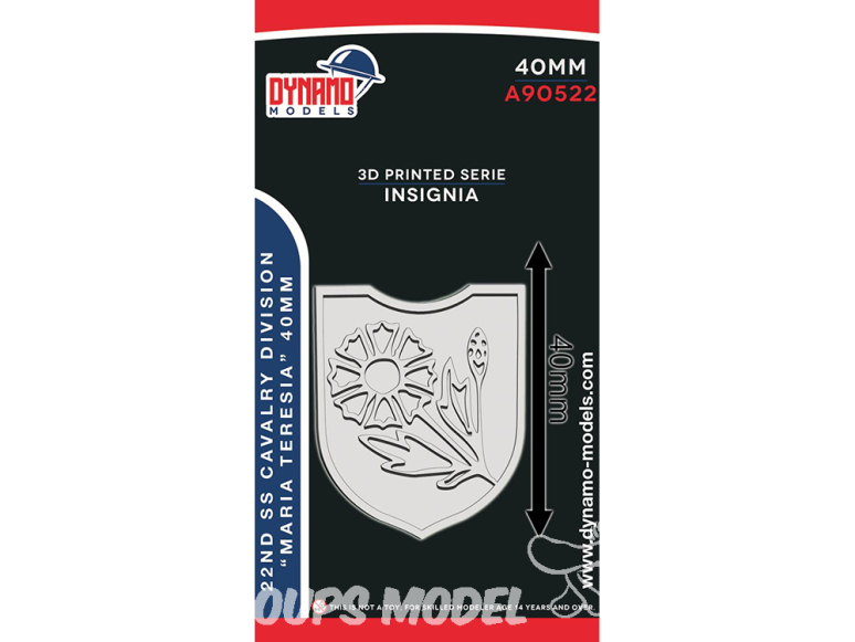 Dynamo models Insigne A90522-40 22nd SS Cavalry Division "Maria Teresa" 40mm