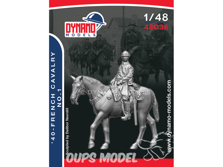 Dynamo models figurine 48036 Cavalier Français 1940 No.1 1/48