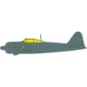 Eduard Express Mask JX336 A6M5 Zero TFace Tamiya 1/32