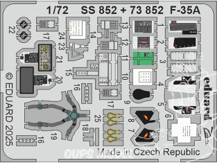 Eduard photodecoupe avion 73852 Amélioration F-35A Revell 1/72