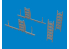 Eduard kit d'amelioration avion brassin Print 6481012 Racks bombes B-26B Icm 1/48