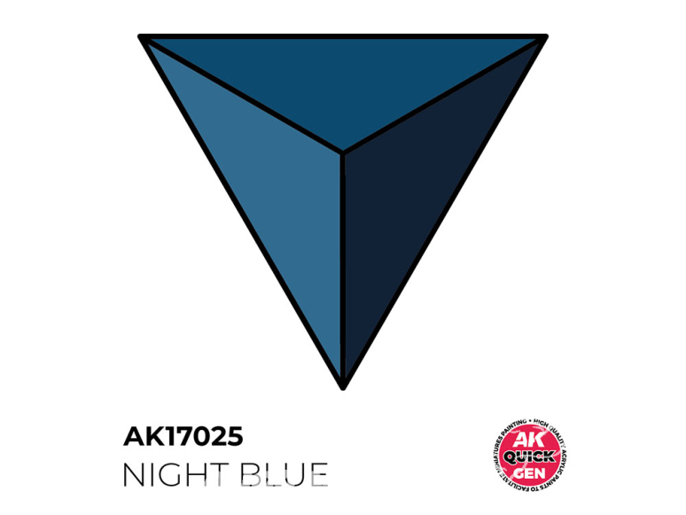 Ak interactive peinture acrylique 3G AK17025 BLEU NUIT QUICK GEN COLOR 18ml