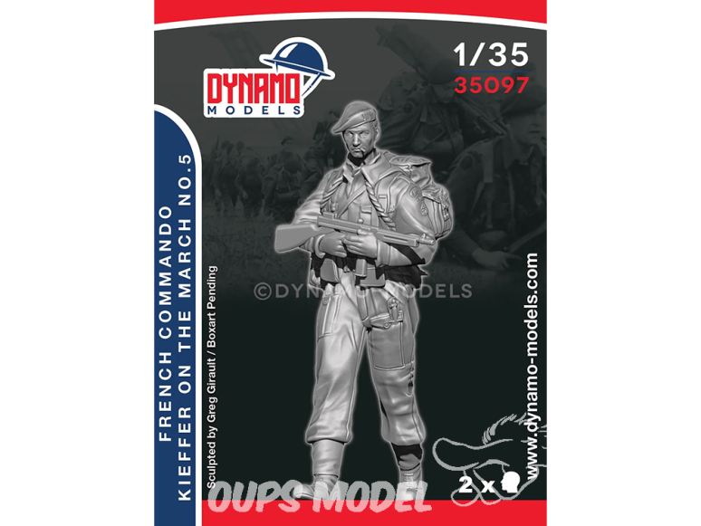 Dynamo models figurine 35097 Commando Français Kieffer en marche No.5 1/35
