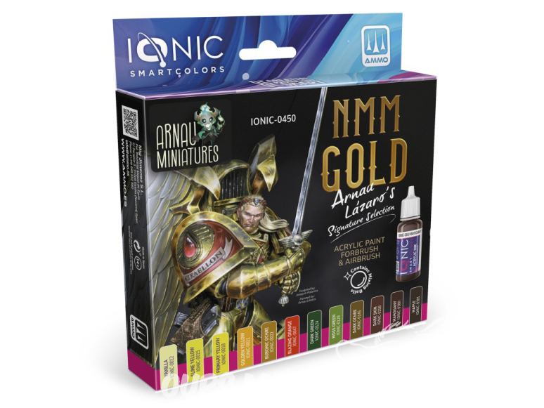 MIG peinture IONIC 0450 Set couleurs NMM Or Arnau Lazaro 12 x 20ml