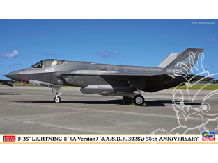Hasegawa maquette avion 02485 F-35 Lightning II type A&nbsp;Force aérienne d'autodéfense japonaise 302e 50e anniversaire 1/72