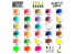 Green Stuff 13344 Set d'encres acryliques Opaques de Base 4 pots