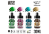 Green Stuff 13350 Set d'encres acryliques Transparent Transparent Shades 4 pots