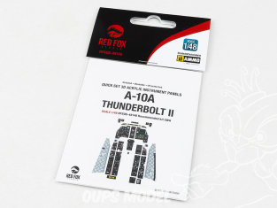 Red Fox Studio Tableaux de bord 3D avion RFQS-48148 A-10A Thunderbolt II Great Wall Hobby 1/48