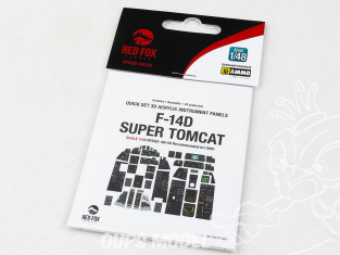 Red Fox Studio Tableaux de bord 3D avion RFQS-48149 F-14D Super Tomcat Great Wall Hobby 1/48